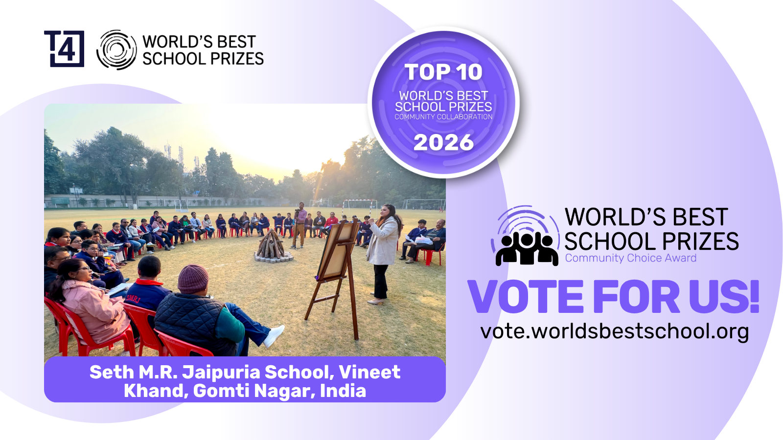 Vote for Seth M.R. Jaipuria School — World's Best School Prizes 2026 Community Choice Award
